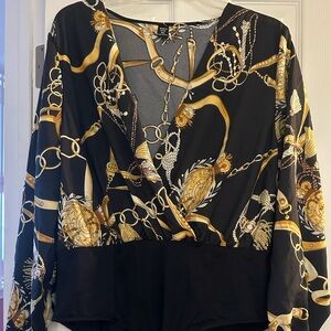 Black and gold bodysuit nwot